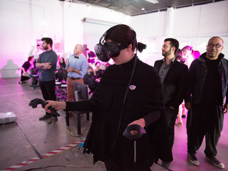 VR/AR demonstration during studio reviews