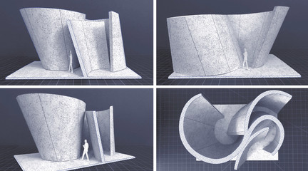 Rendering of a public bathroom