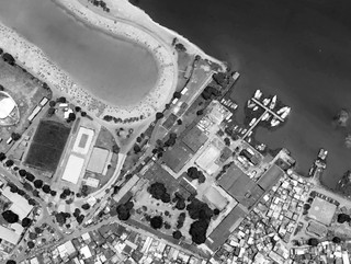 Aerial rendering of a view of Guanabara Bay, Brazil