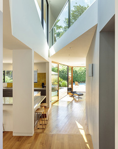 Interior shot looking through the full length of the house