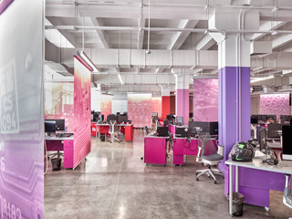 Image of a bright, colorful office space
