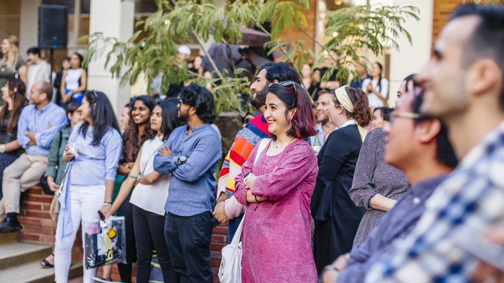 Image of students at RUMBLE, the end-of-year student exhibition