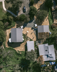 Aerial photograph of completed building