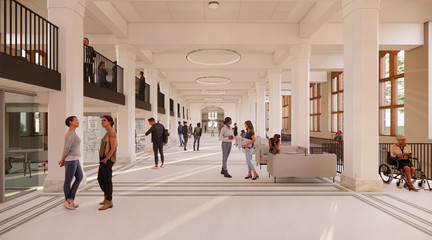 Interior of Eric and Wendy Schmidt Hall, Princeton University