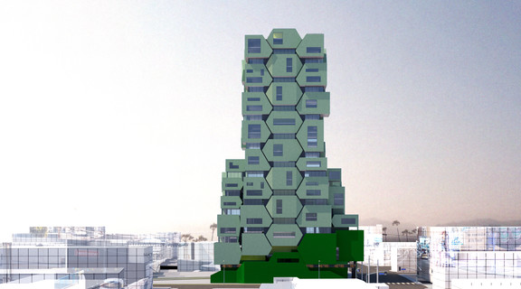 EmaLee Davidson's "Main X Rose Accelerator," completed for Neil Denari's Fall 2025 Advanced Topics Studio, "Engineering Reverse Engineering"