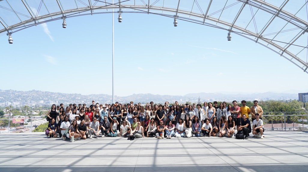 TeenArch 2022 participants celebrate their graduation in Perloff Courtyard