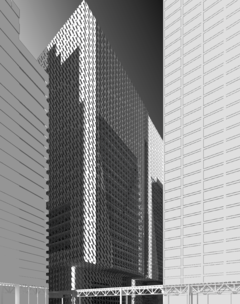 Rendered elevation drawing.