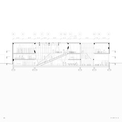 Black and white section drawing. 