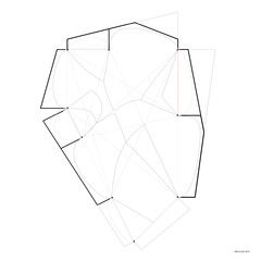 Unfolded reflected ceiling plan drawing.