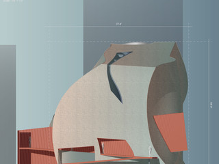 Rendered elevation at ⅛” = 1’ scale.