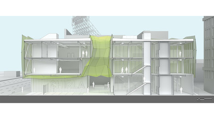 Longitudinal section perspective drawing.