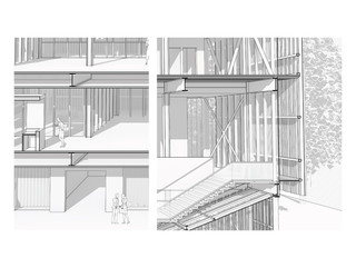 Sectional perspective drawings.