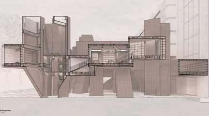 Rendered longitudinal sectional perspective.