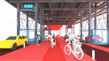 Screenshot from a student video envisioning the new multi-modal hub of the future