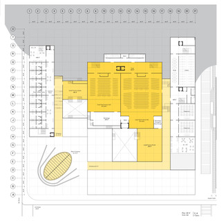 Plan of main floor including auditorium.