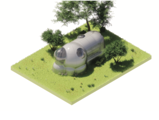 Student work from the undergrad studio, Sarcophagus: House in the Airstream