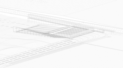 Aerial isometric drawing.