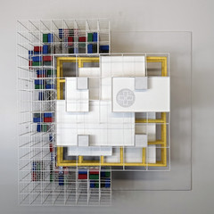 Photograph of physical model from overhead view