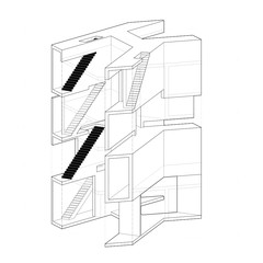 Three dimensional drawing of building