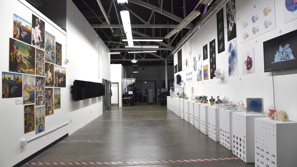 Image of the exhibition inside the IDEAS campus