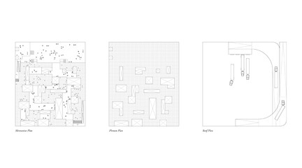 Site plan view focusing on the circulation of people and vehicles.