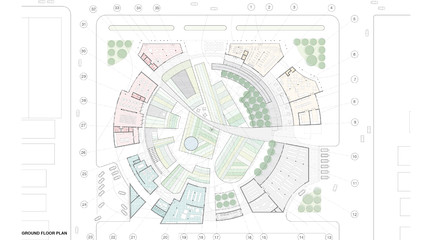 Ground floor plan drawing.