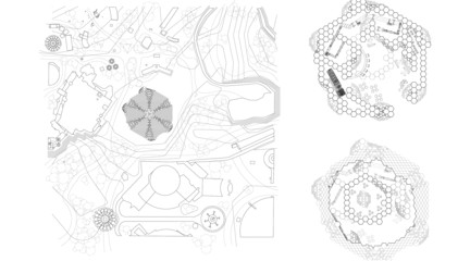 Aerial drawing of Compost Project concept