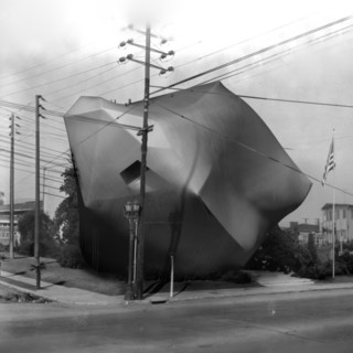 Substation rendered in black and white.